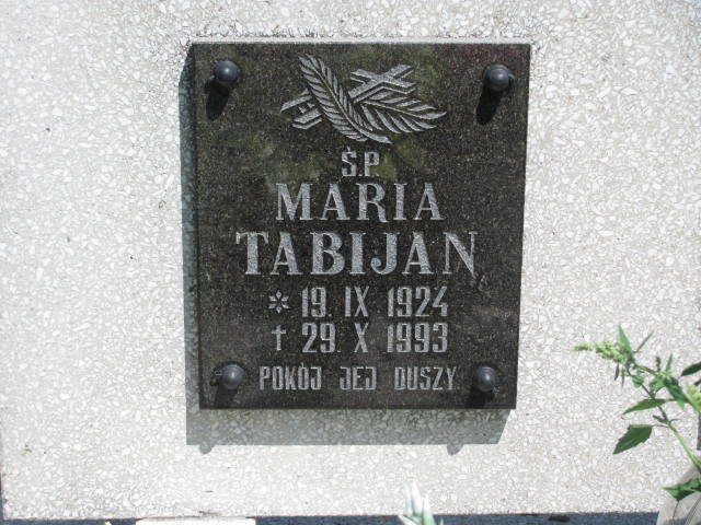 Maria Tabijan 1924 Dębica komunalny - Grobonet - Wyszukiwarka osób pochowanych